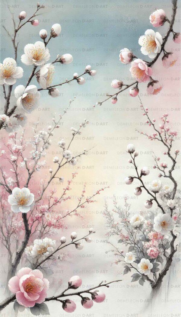 Plum blossom watercolor