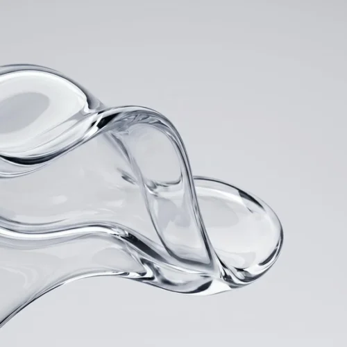Liquid Glass Effect 3D Abstract Object