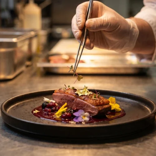 Chef Fine Dining Plating Restaurant Food Photo