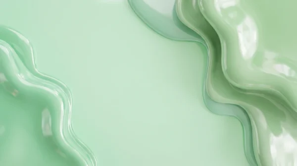 Mint Green Glass Liquid Abstract Background