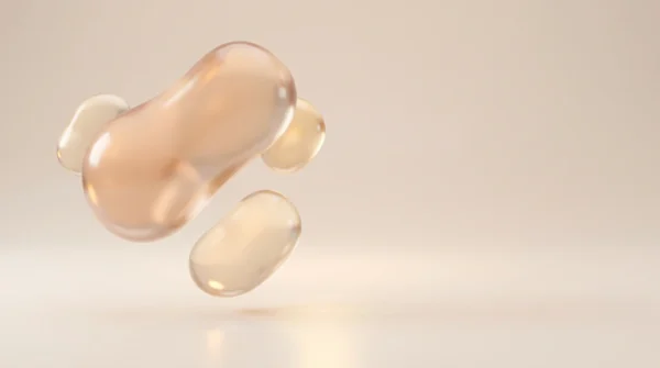 Beige Peach Floating Liquid Gel Background