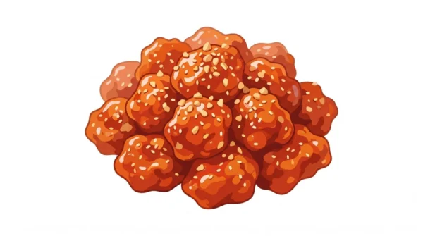 Dakgangjeong Korean Food Illustration