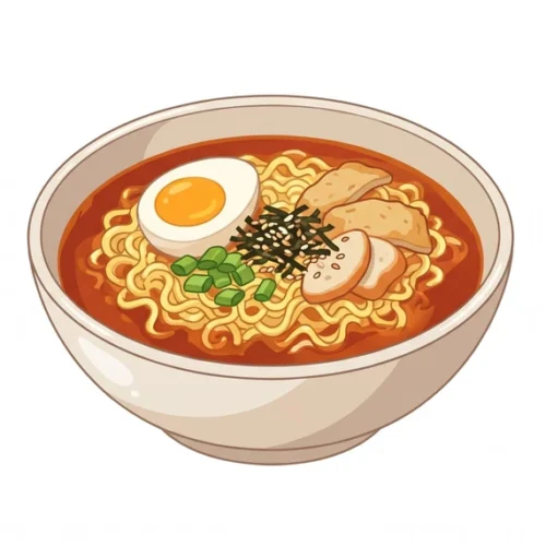 Korean Ramyeon Korean Food Illustration