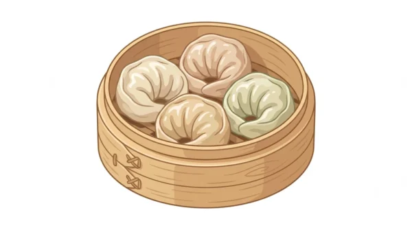 Jjin Mandu Korean Food Illustration