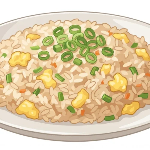 Egg Fried Rice Korean Food Illustration