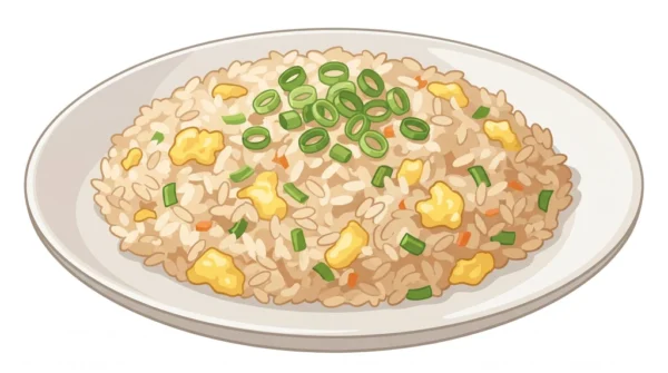 Egg Fried Rice Korean Food Illustration