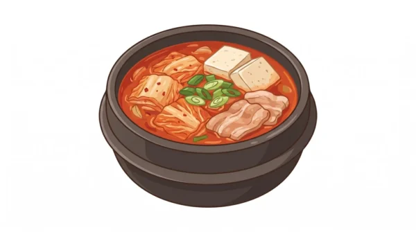 Kimchi Jjigae Korean Food Illustration