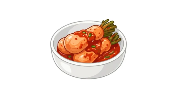 Chonggak Kimchi Korean Food Illustration