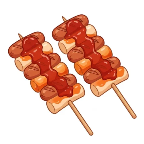 Sotteok Sotteok Korean Food Illustration