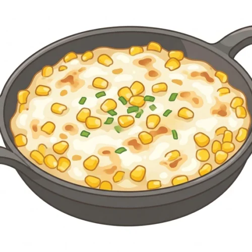 Corn Cheese Korean Food Illustration