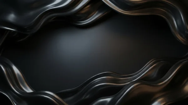 Dark Chrome Liquid Wave Abstract Background