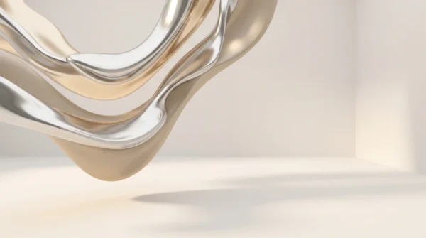 Beige Glass Ribbon Minimal Abstract Background