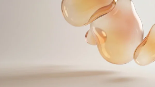 Amber Liquid Drop Minimal Abstract Background