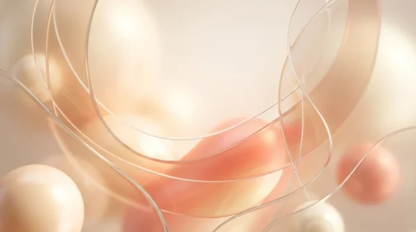 Warm Glass Ribbon Bokeh Abstract Background