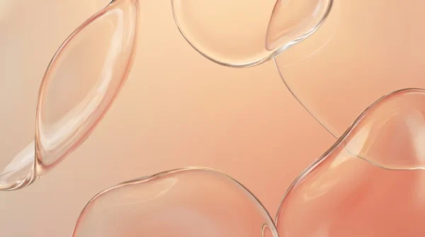 Coral Peach Transparent Bubble Abstract Background