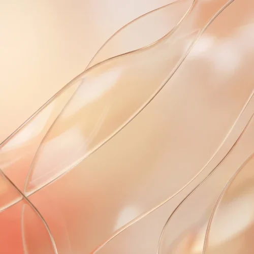 Peach Glass Ribbon Wave Abstract Background