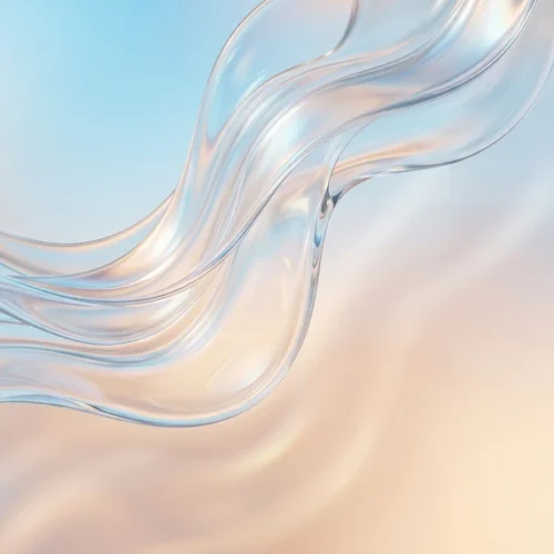 Blue Peach Glass Wave Abstract Background