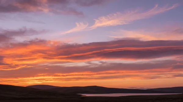 Dramatic Sunset Cloudscape Background