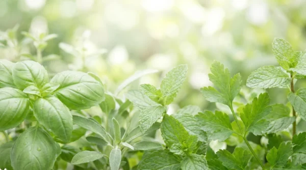 Fresh Herbal Green Background