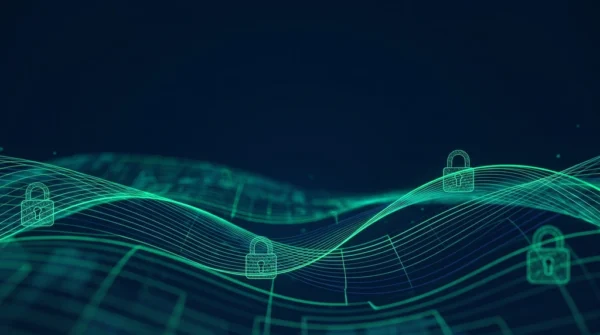 Secure Digital Transaction Flow Background