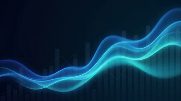Business Analytics Data Wave Background
