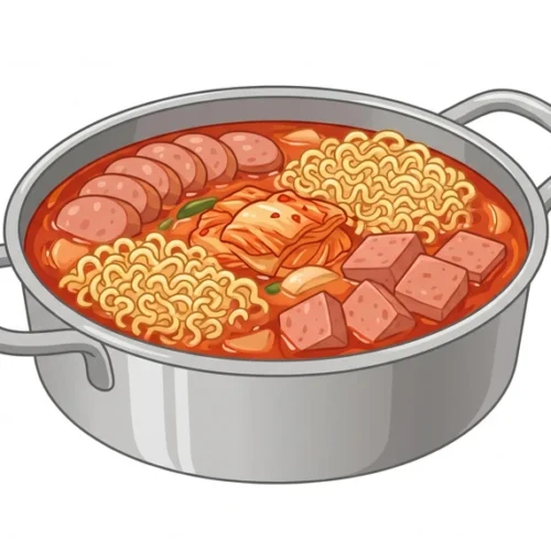 Budae Jjigae Korean Food Illustration