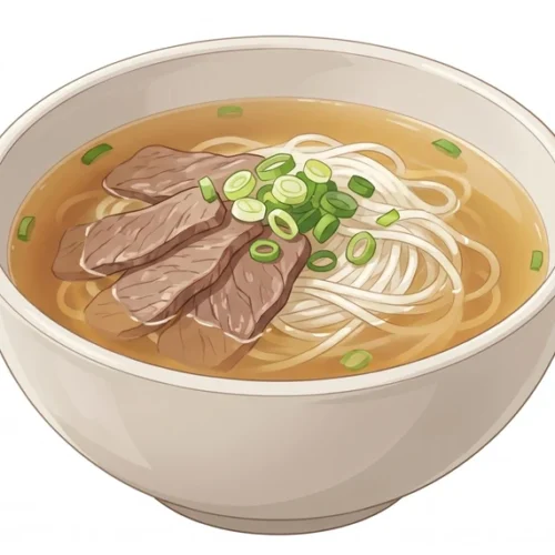 Gomtang Korean Food Illustration