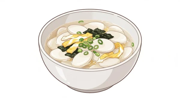 Tteokguk Korean Food Illustration