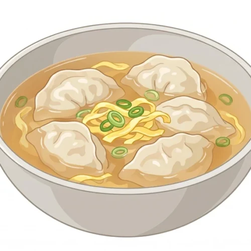 Manduguk Korean Food Illustration