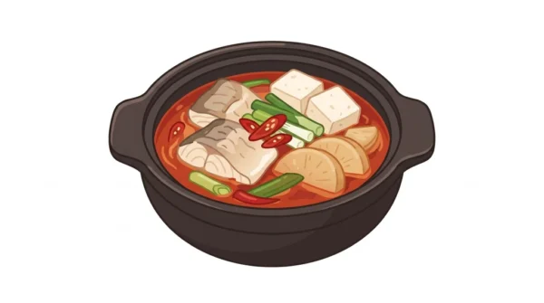 Dongtae Jjigae Korean Food Illustration