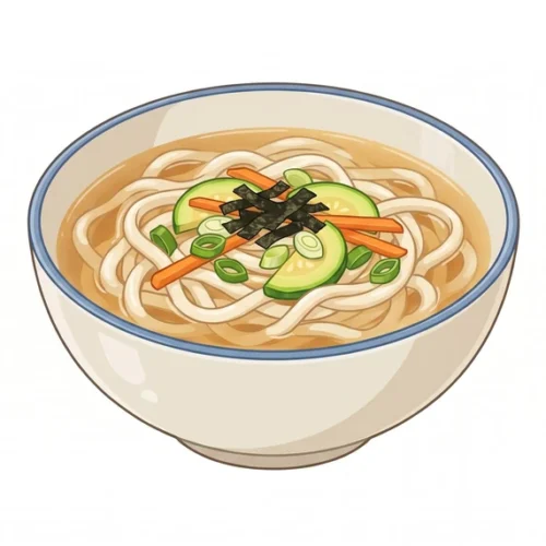 Kalguksu Korean Food Illustration
