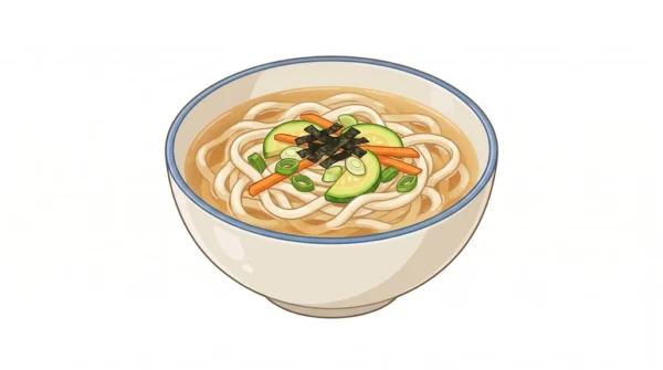 Kalguksu Korean Food Illustration