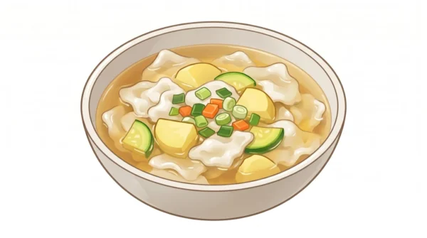 Sujebi Korean Food Illustration Sujebi Korean Food Illustration
