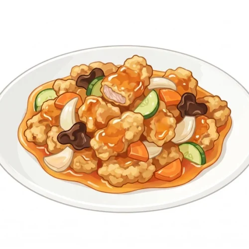 Tangsuyuk Korean Food Illustration