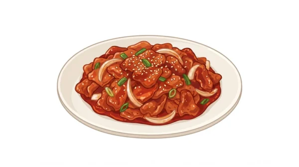 Jeyuk Bokkeum Korean Food Illustration Jeyuk Bokkeum Korean Food Illustration