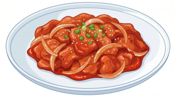 Dwaeji Bulgogi Korean Food Illustration Dwaeji Bulgogi Korean Food Illustration