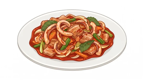 Osam Bulgogi Korean Food Illustration