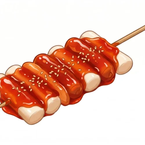 Tteokkochi Korean Food Illustration