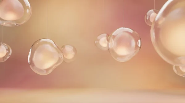 Warm Gold Floating Bubble Abstract Background Warm Gold Floating Bubble Abstract Background