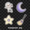 Cute Halloween PNG Sticker Pack, Ghost Pumpkin Black Cat Clipart, Digital Planner Stickers, Transparent Background