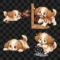 20 Autumn Puppy Clipart PNG, Cute Fall Dog Stickers, Cozy Puppy Digital Download, Kawaii Dog Illustrations