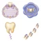 First Lost Tooth Keepsake Colored Pencil Clipart, Digital Stickers, 12 Images, Transparent PNG for Tooth Fairy Cards